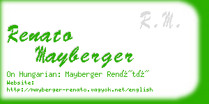 renato mayberger business card